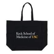 USC Trojans Keck School of Medicine of USC Large Pocket Black Tote Bag